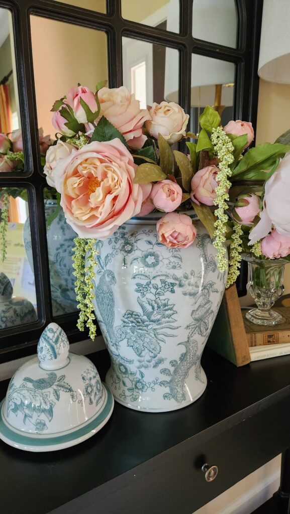 How to Decorate with Green and White Ginger Jars - Hen and Horse