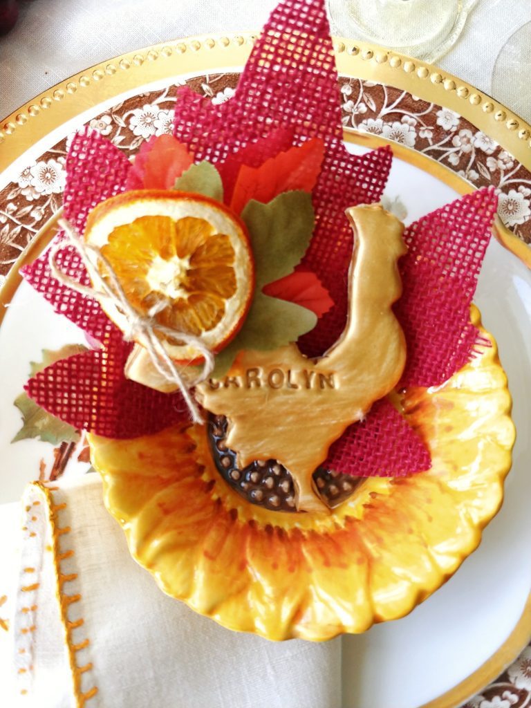 rooster decoration on plate