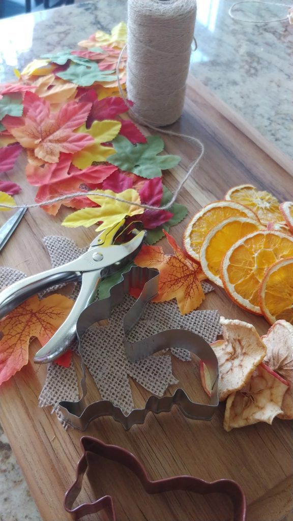 dried oranges on wooden board