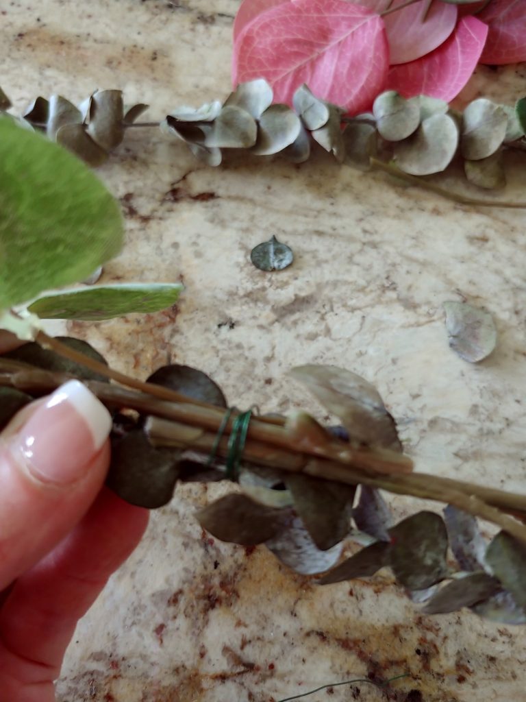 wire wrapped around stems