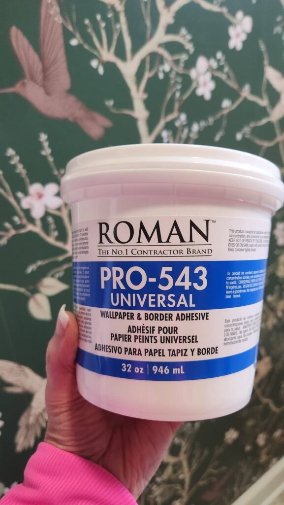 container of roman pro-543 wallpaper adhesive