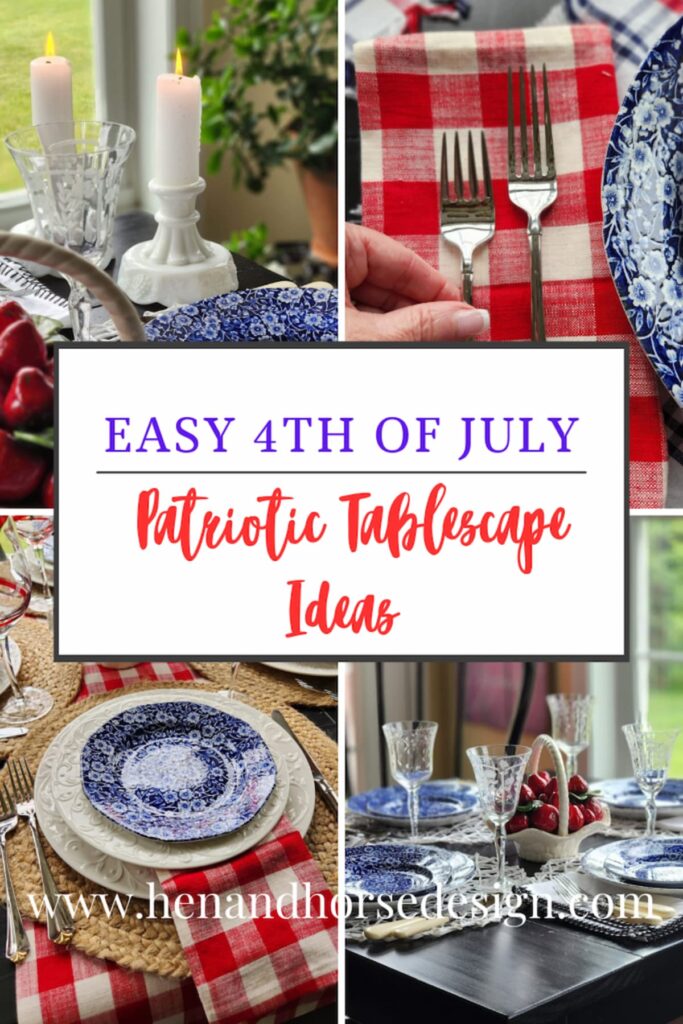 pinterest pin for easy patriotic tablescape ideas