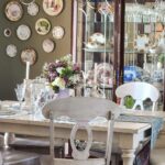 spring table settting using lavender and green